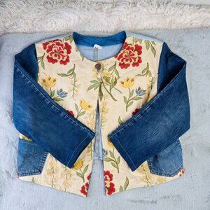 Vintage‎ California Originals by Kathryn Jacket Quilted Jean Patchwork Fabric